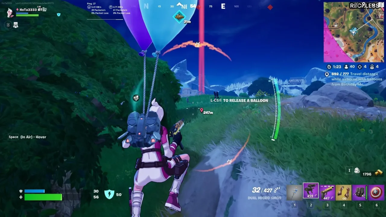 How to Travel Distance While Airborne with Balloons from Birthday Medallion