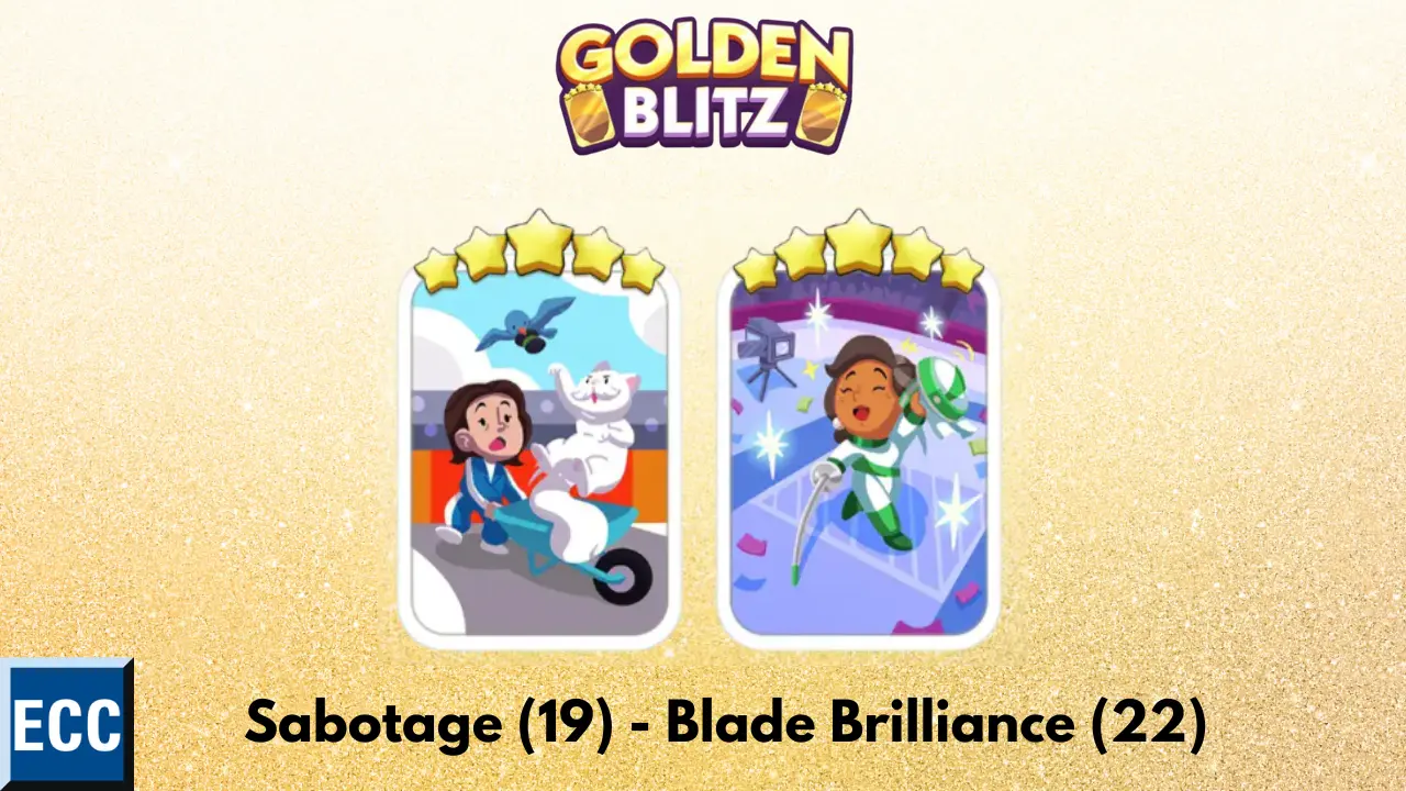 Sabotage and Blade Brilliance For Golden Blitz (September 5)