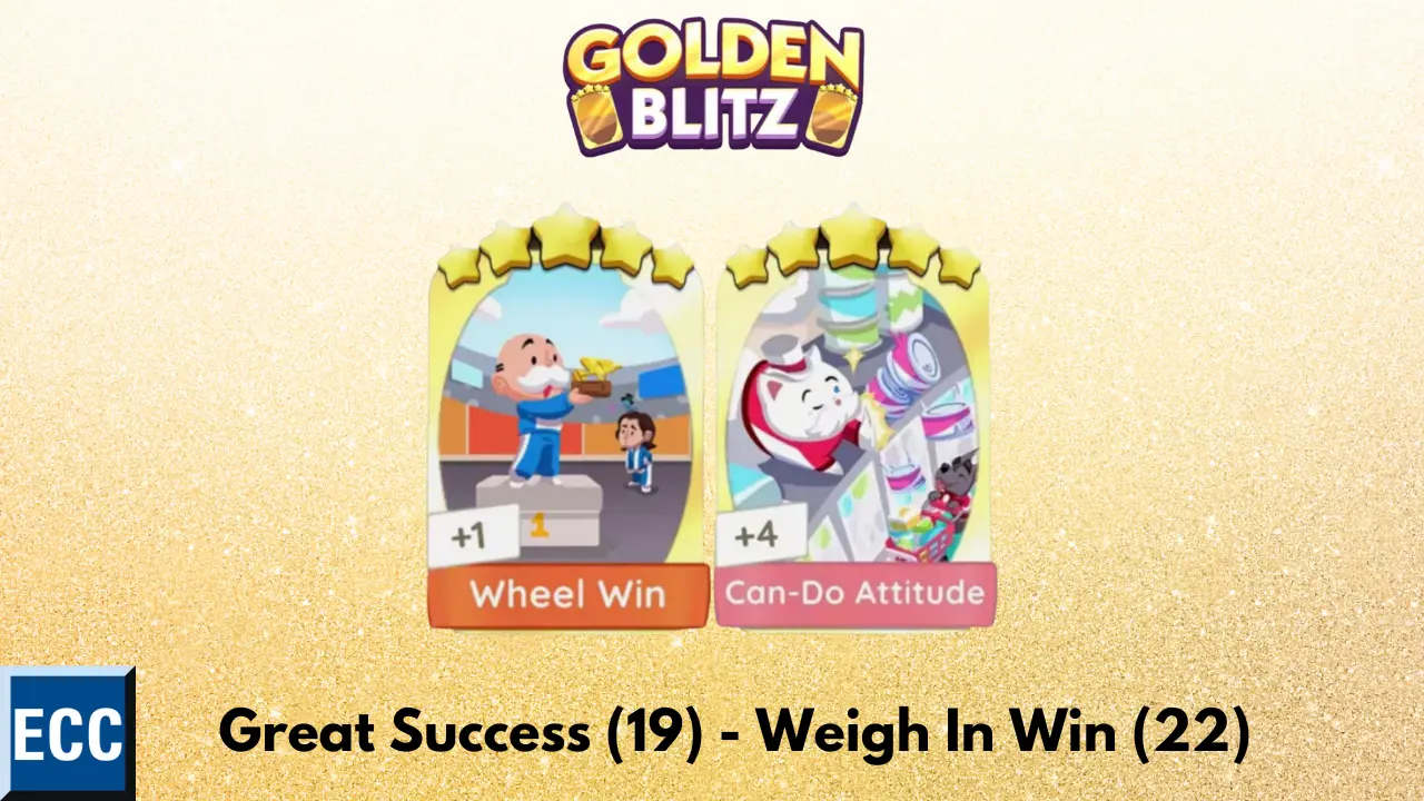 Wheel Win and Can-Do Attitude For Golden Blitz (September 17)